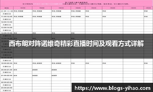 西布朗对阵诺维奇精彩直播时间及观看方式详解